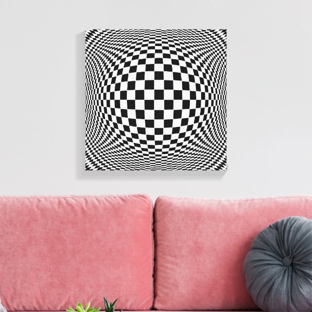 Op Art Canvas Print (Insitu(LivingRoom))