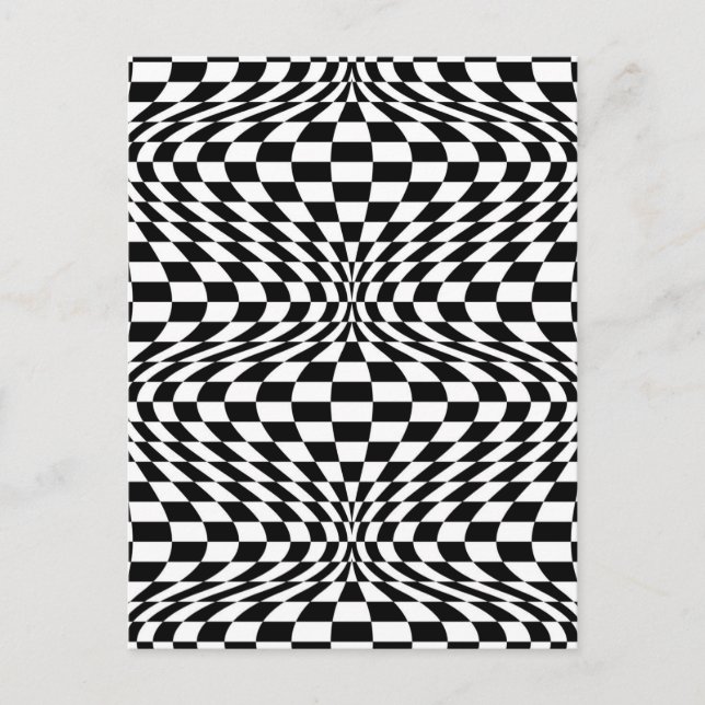 Op Art Checks Postcard (Front)