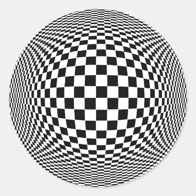 Op Art Classic Round Sticker (Front)