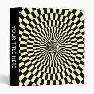 Op Art - Cream and Black Binder
