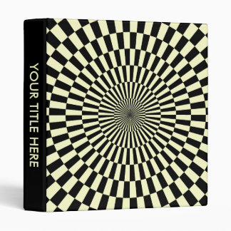 Op Art - Cream and Black Binder