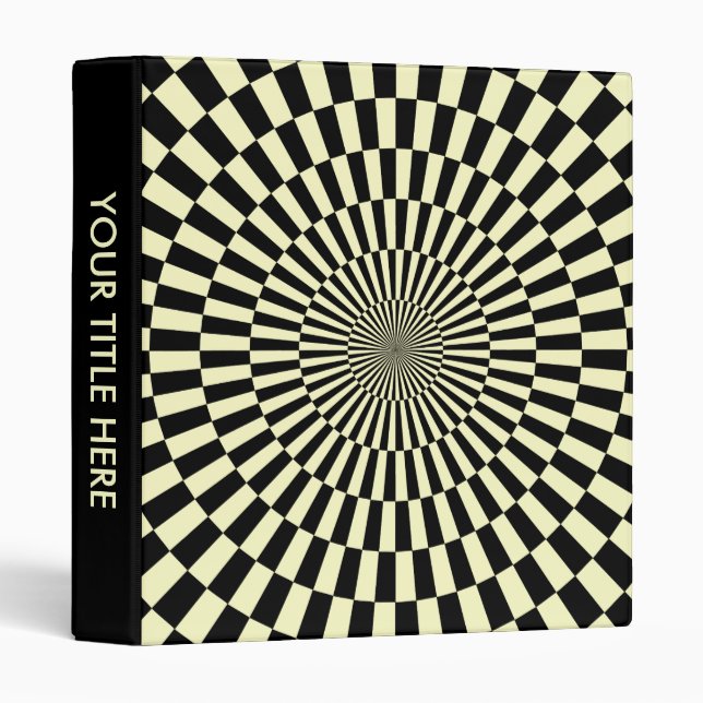 Op Art - Cream and Black Binder (Front/Spine)