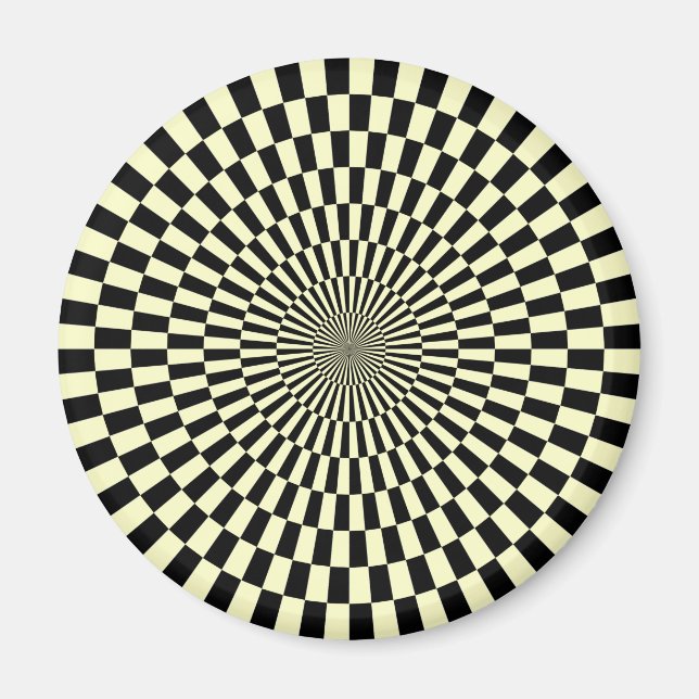 Op Art - Cream and Black Magnet (Front)