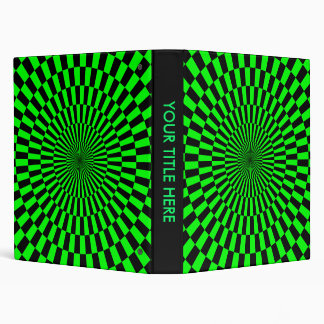 Op Art - Green and White Binder