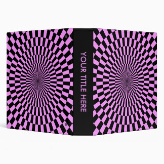 Op Art - Light Violet and Black (1.5ins) Binder