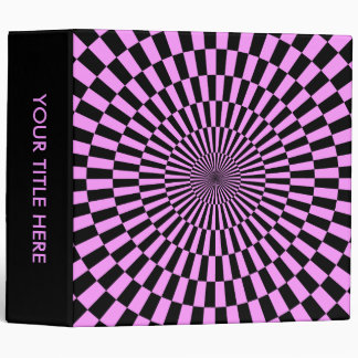 Op Art - Light Violet and Black (2.0ins) Binder