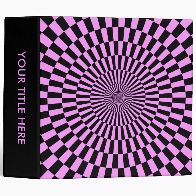 Op Art - Light Violet and Black (2.0ins) Binder (Front/Spine)