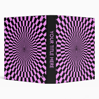 Op Art - Light Violet and Black Binder