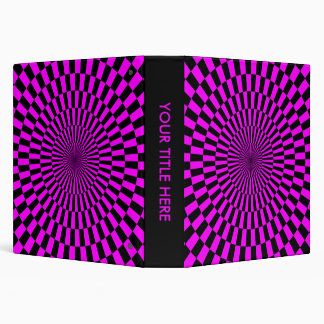 Op Art - Magenta and Black (1.5ins) Binder