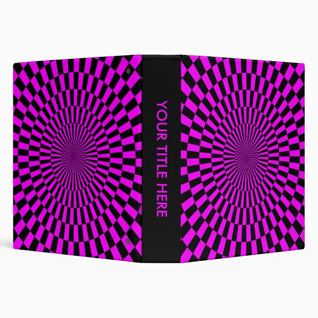 Op Art - Magenta and Black (1.5ins) Binder (Background)