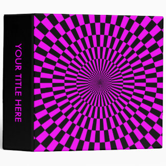 Op Art - Magenta and Black (2.0ins) Binder