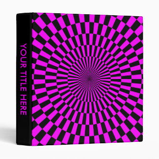 Op Art - Magenta and Black Binder