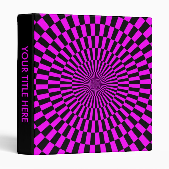 Op Art - Magenta and Black Binder (Front/Spine)