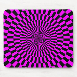 Op Art - Magenta and Black Mouse Pad