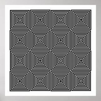 Op Art Only Symmetrical Shapes 10 Poster