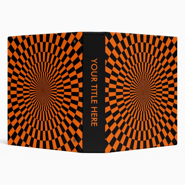 Op Art - Orange and Black (1.5ins) Binder (Background)