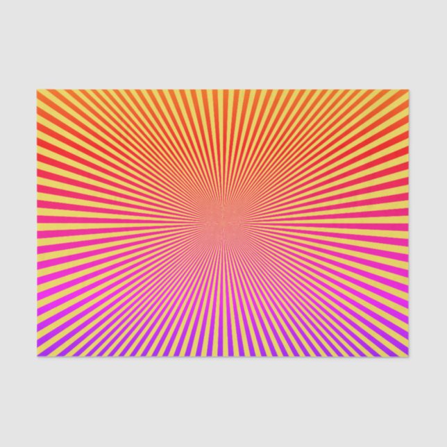 OP ART ORANGE, YELLOW, PURPLE Tissue Paper (Front)