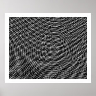 Op Art Random Moire Waves 01 Poster