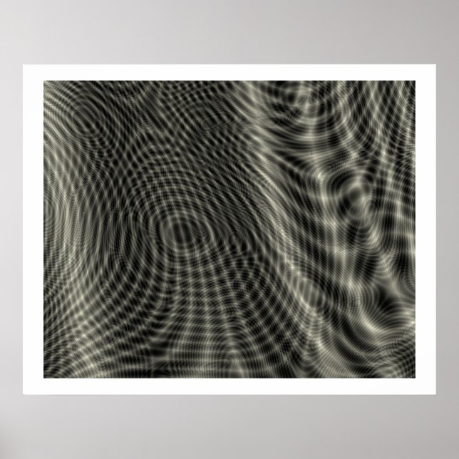 Op Art Random Moire Waves 09 Poster (Front)