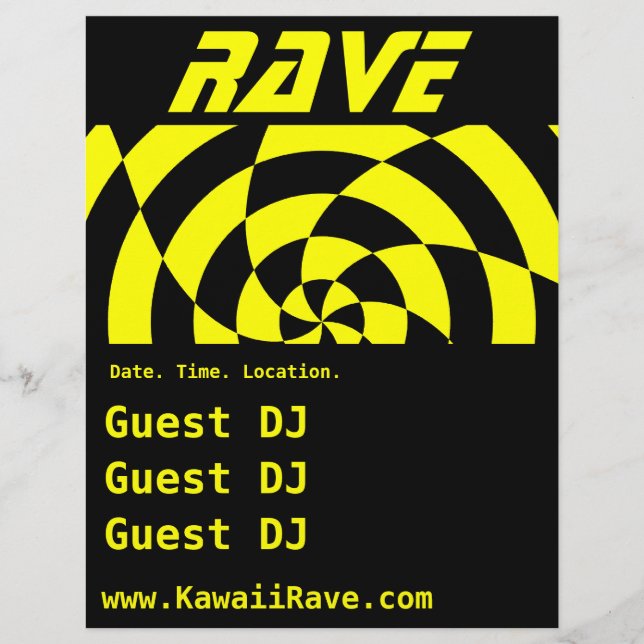 Op Art Rave Custom Flyer (Front)