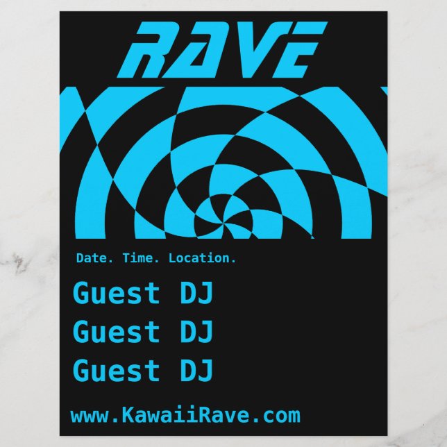 Op Art Rave Custom Flyer (Front)