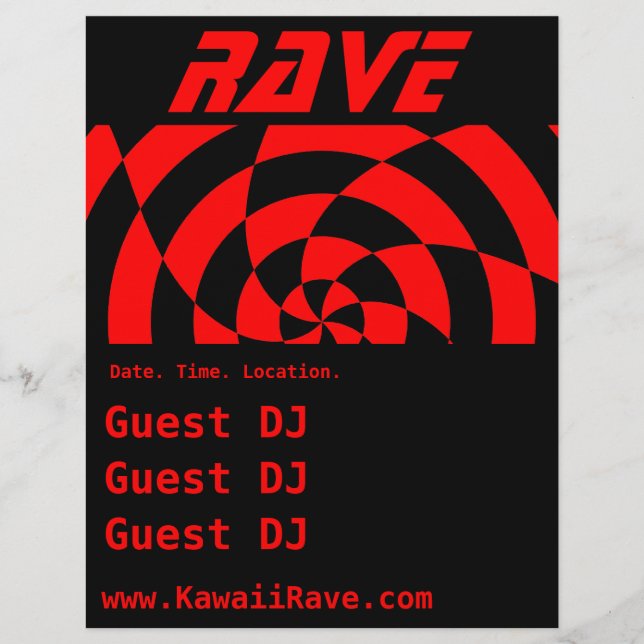 Op Art Rave Custom Flyer (Front)