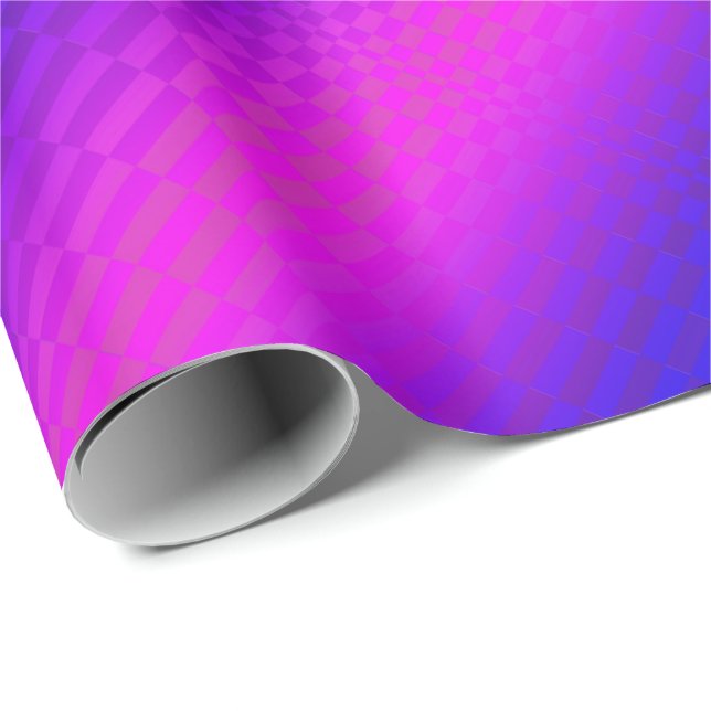 Op-Art Rigel purple and blue Wrapping Paper (Roll Corner)