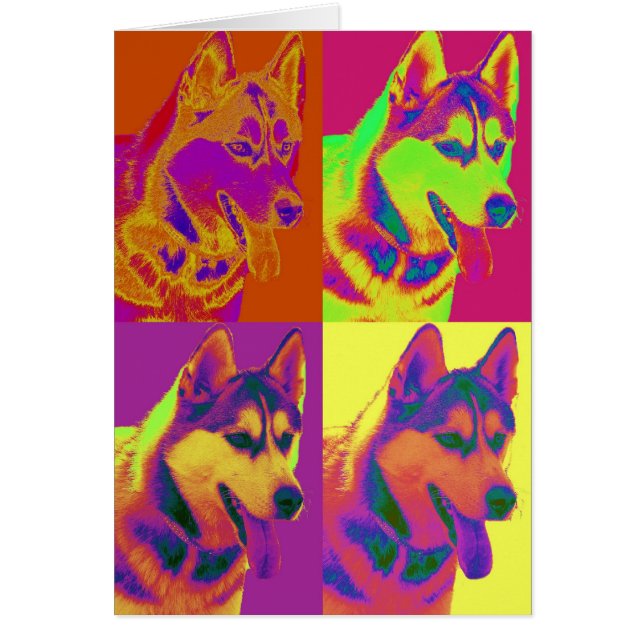 Op Art - Siberian Husky (Front)