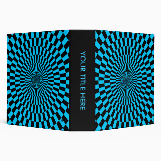 Op Art - Sky Blue and Black (2.0ins) Binder