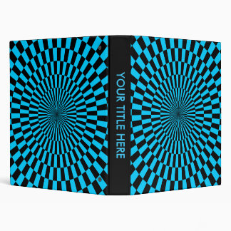 Op Art - Sky Blue and Black Binder