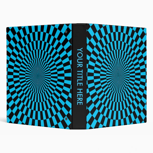 Op Art - Sky Blue and Black Binder (Background)