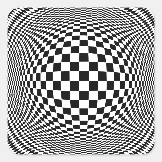 Op Art Square Sticker (Front)