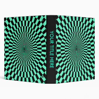 Op Art - Turquoise and Black Binder