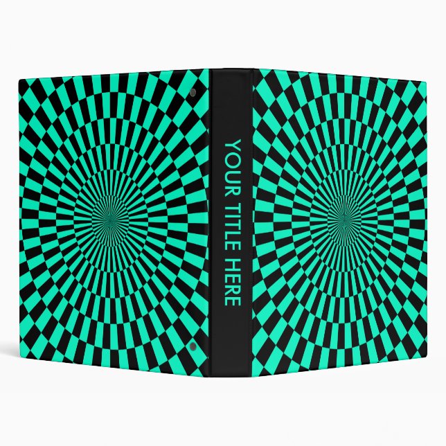 Op Art - Turquoise and Black Binder (Background)