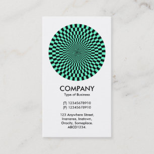Op Art - Turquoise and Black Business Card