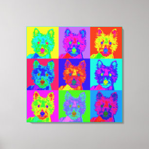 Op Art - West Highland Terrier Canvas Print