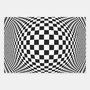 Op Art Wrapping Paper Sheet