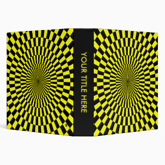 Op Art - Yellow and Black (1.5ins) Binder