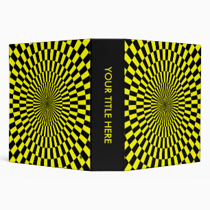 Op Art - Yellow and Black (2.0ins) Binder