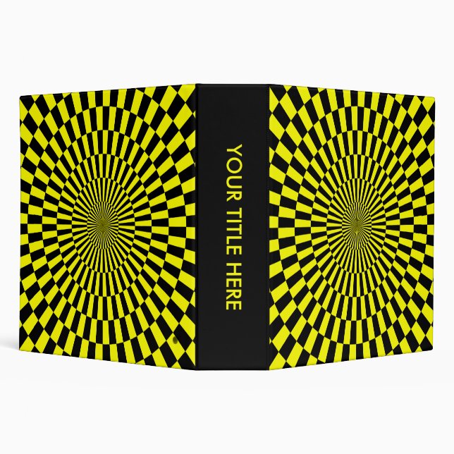 Op Art - Yellow and Black (2.0ins) Binder (Background)