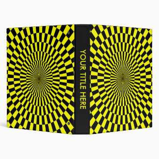 Op Art - Yellow and Black Binder