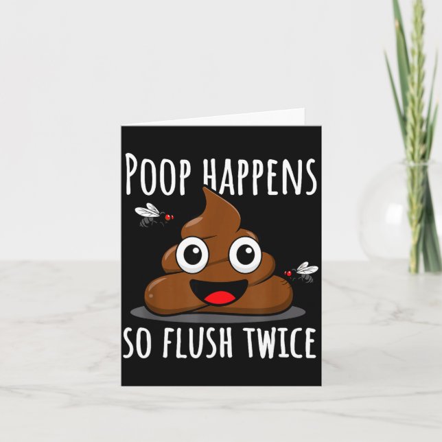 Op Happens So Fluwice Funny Toilet Humor  Card (Front)