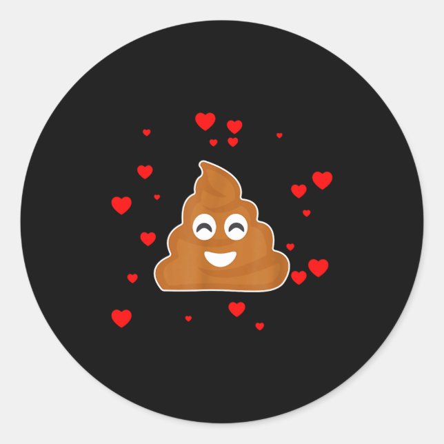 Op Valentine Emoticon Funny Valentines Day Op  Classic Round Sticker (Front)