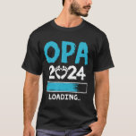 Opa 2024 Loading New Grandfather Grandpa to be T-Shirt<br><div class="desc">A funny design that says "Opa 2024 Loading" for proud new grandfather or Grandpa to be who is expecting new baby in the family,  to become a New Grandpa in 2024 Wear this to recognize your going to be a sweet and cool Grandad in the entire world!</div>