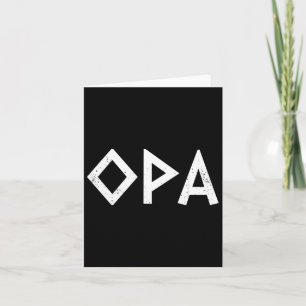 Opa Ancient Greek Pride Greek Flag Funny Greek Par Card