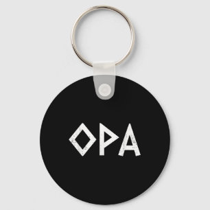 Opa Ancient Greek Pride Greek Flag Funny Greek Par Keychain