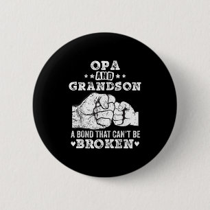 Opa And Grandson A Bond That Cant Be Broken Grandp 2 Inch Round Button