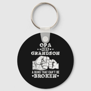 Opa And Grandson A Bond That Cant Be Broken Grandp Keychain