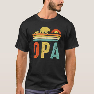 Opa Bear Men Vintage Retro Bear Decor Grandpa T-Shirt