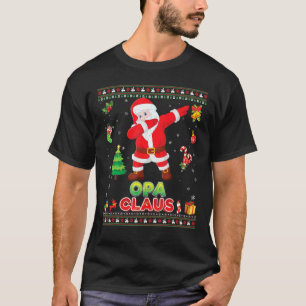 Opa Claus Matching Family Christmas Dabbing Santa  T-Shirt